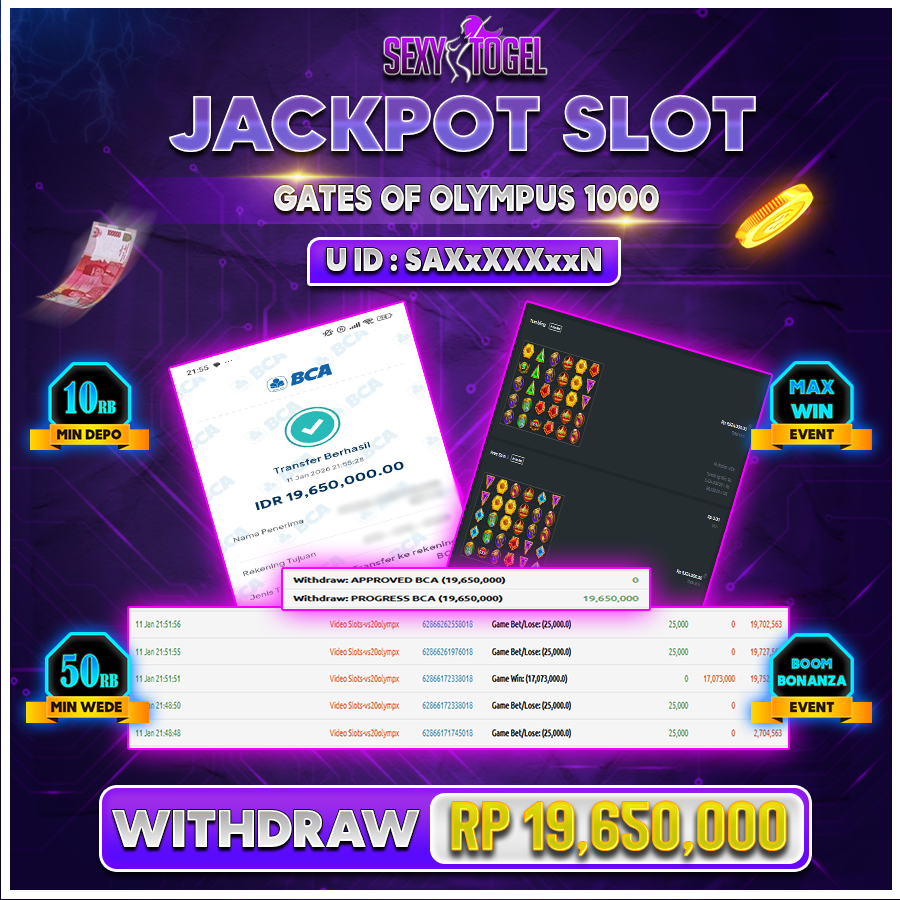 SEXYTOGEL JACKPOT SLOT GATES OF OLYMPUS 1000 Rp 19.650.000.,-LUNAS