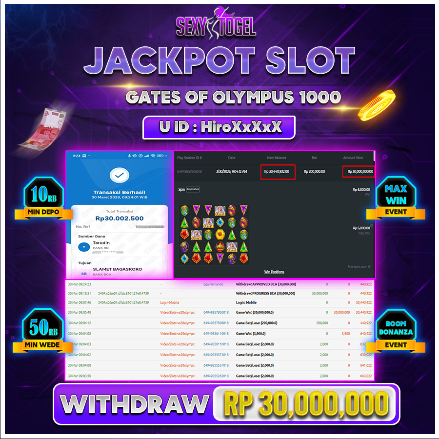 SEXYTOGEL JACKPOT SLOT GATES OF OLYMPUS1000 Rp 30.000.000.,-LUNAS